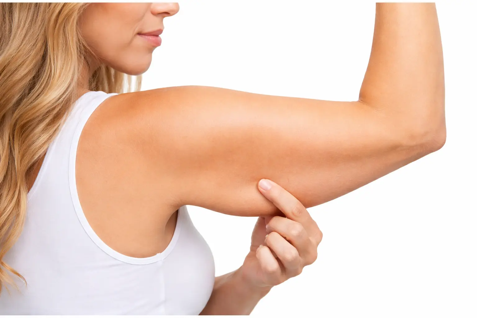 Loose upper arm skin